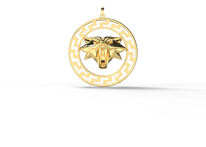 مدال طلای سنگین زنانه مدل 96217 - 2