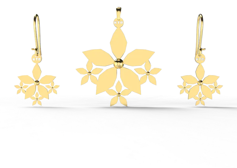 نیم ست طلای مینیمال زنانه مدل 15275 - 2