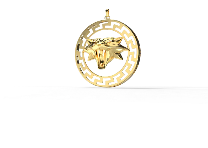 مدال طلای سنگین زنانه مدل 96217 - 3